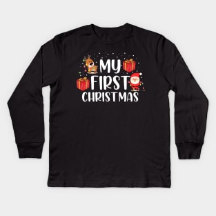 My First Christmas Sweater Kids Long Sleeve T-Shirt